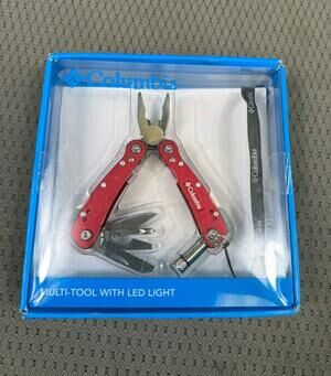 Columbia Red Multi Tool With LED Light NEW Sealed